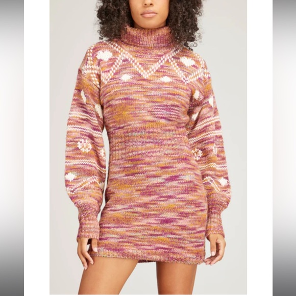 NWT Loveshackfancy Pacifica Wool Mini Dress - Picture 3 of 5